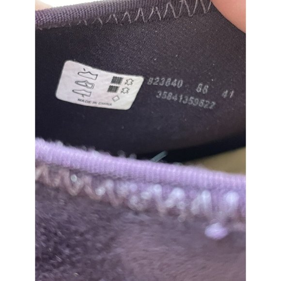 Ecco Booties Women Size 10 (41) Purple Suede Pull On Pointed Toe 3” Black Heel - Picture 8 of 12